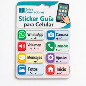 Sticker guía para celular