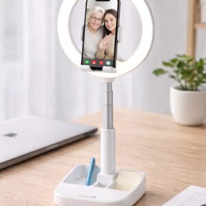 Lámpara LED con soporte para celular